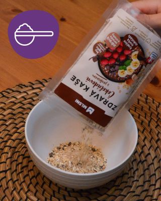 Ráno nestíháte, ale chcete začít den kvalitně? Naše Zdravá kaše od MLSNI je hotová raz dva! ⏱️ 1. Nasypejte 50 g kaše do...