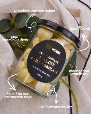 Proč právě naše? 🎁 Protože tahle sladká kombinace je prostě nepřekonatelná. Lyofilizované maliny si díky šetrnému...
